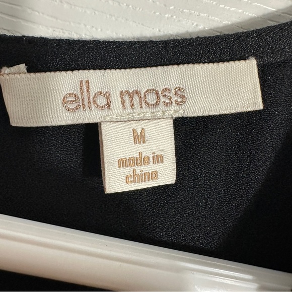 Ella Moss sz. M Black Cold Shoulder Romper, pockets, date night - Picture 3 of 7